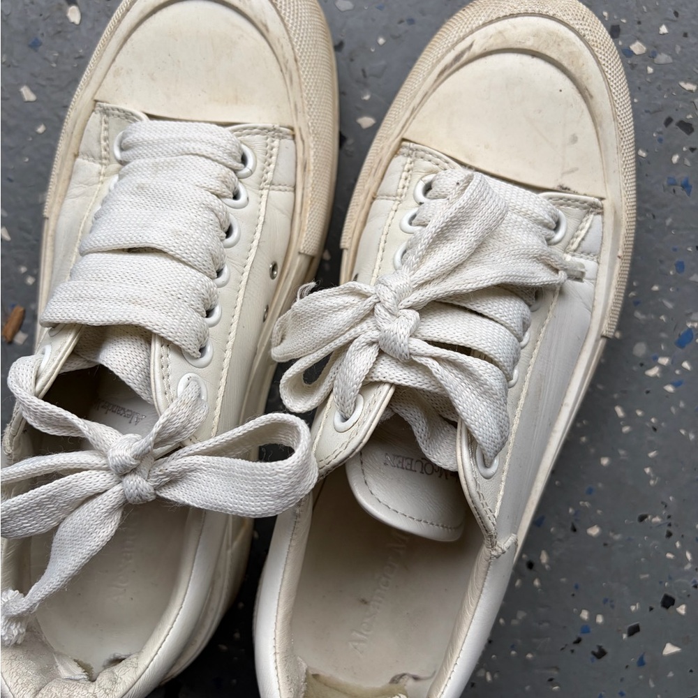 Alexander Mcqueen White Low-Top Sneakers